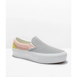 Vans Classic Slip On Platform Color Block Sneakers Size 8 Women's